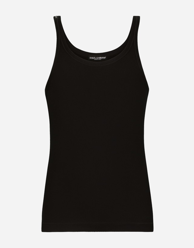 Fine-rib Washed Cotton Singlet