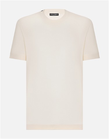 Póló Dolce & Gabbana Short-sleeved Silk T-shirt Fehér | G8RG0TFU75FW0111, 0
