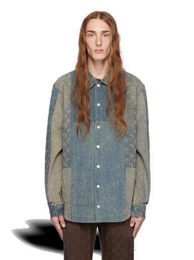 Ing Marine Serre Regenerated Denim Shirt Kék | MSI006-GR30