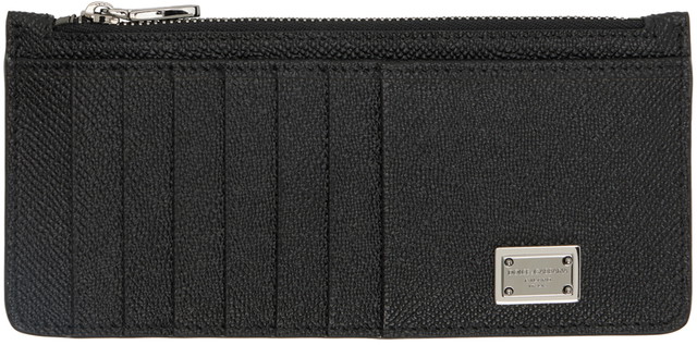 Pénztárca Dolce & Gabbana Black Vertical Card Holder Fekete | BP2172AG219