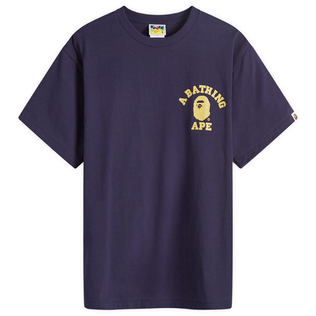 Póló BAPE A Bathing Ape Colour Camo College ATS T-Shirt Sötétkék | 001TEK301022M-NVY