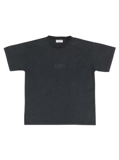 Póló Balenciaga BB Paris Icon Medium Fit T-Shirt Fekete | 612965TMVG79034