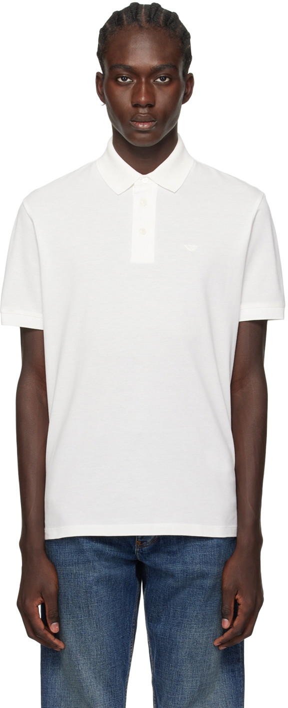 Pólóingek Emporio Armani Embroidered Polo "Off-White" Fehér | 3D1FF2 1JTKZ