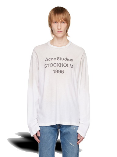 Póló Acne Studios Printed T-Shirt Fehér | CL0197-