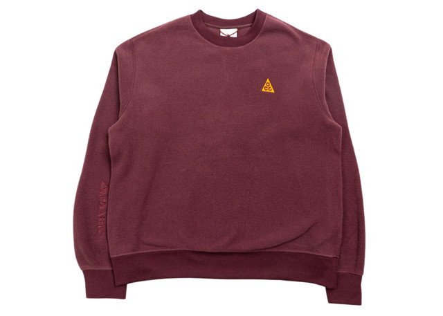 Sweatshirt Nike ACG Nike NRG ACG Polar Crewneck Burgundy Burgundia | CV0626-643