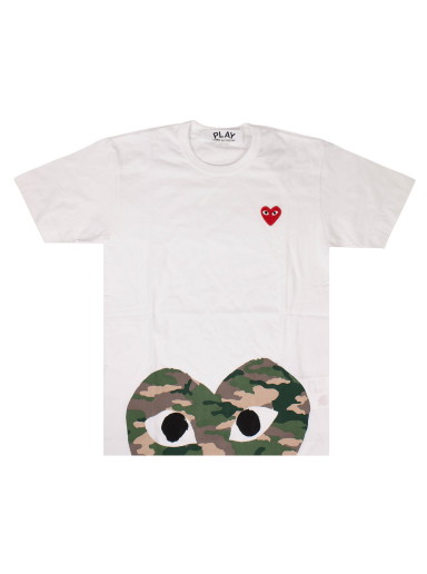 Póló Comme des Garçons PLAY Camo Half Heart T-Shirt Fehér | AZ T244 051 1