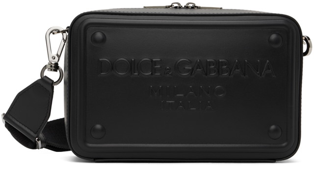 Kézitáskák Dolce & Gabbana Black Raised Logo Bag Fekete | BM7329AG218