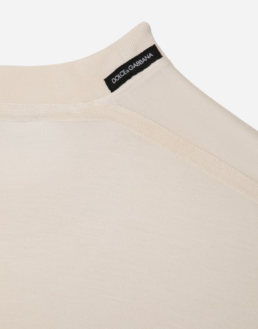 Póló Dolce & Gabbana Short-sleeved Silk T-shirt Fehér | G8RG0TFU75FW0111, 2