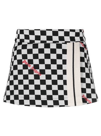 Szoknya Palm Angels Damier Track Miniskirt Fekete | PWCC049F22FAB0031004