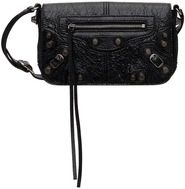 Kézitáskák Balenciaga Black 'Le Cagole' Mini Flap Bag Fekete | 781911 210KR