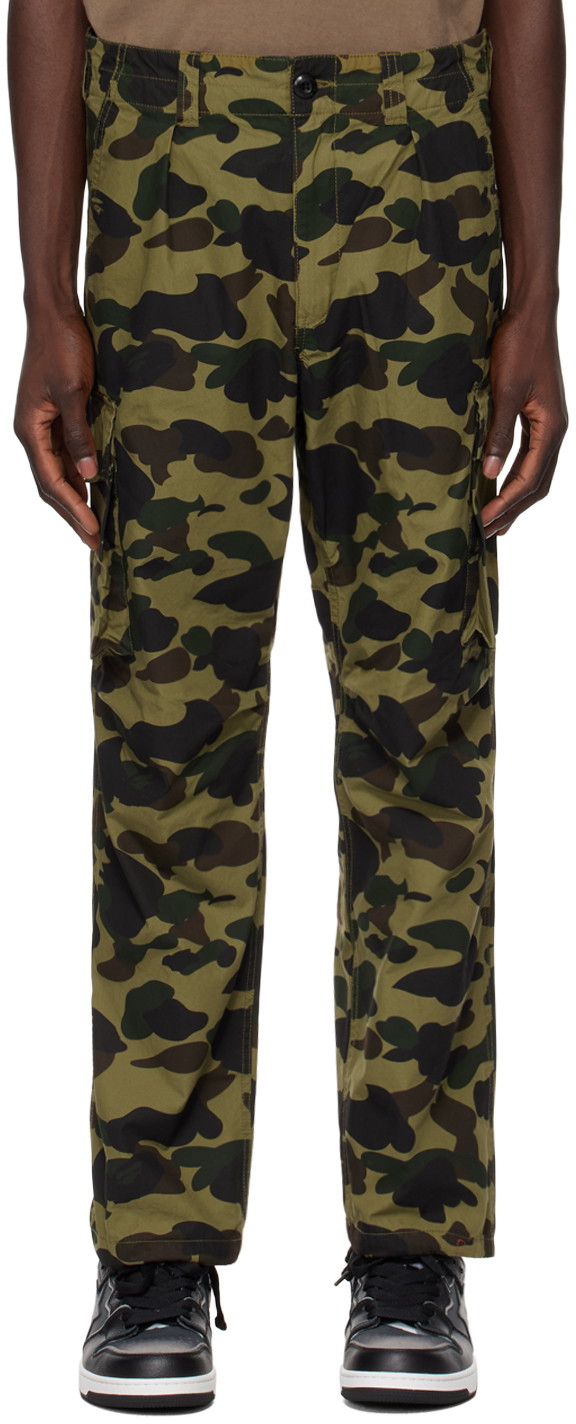 Oldalzsebes nadrágok BAPE 1st Camo Cargo Pants Zöld | 001PTK301002M