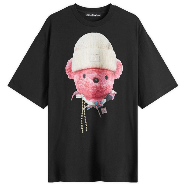 Póló Acne Studios Exford Face Teddy Bear T-Shirt Fekete | CL0291-900