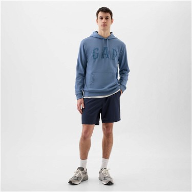 Sweatshirt GAP French Terry Pullover Logo Hoodie Soft Cornflower Kék | 868458-01, 1