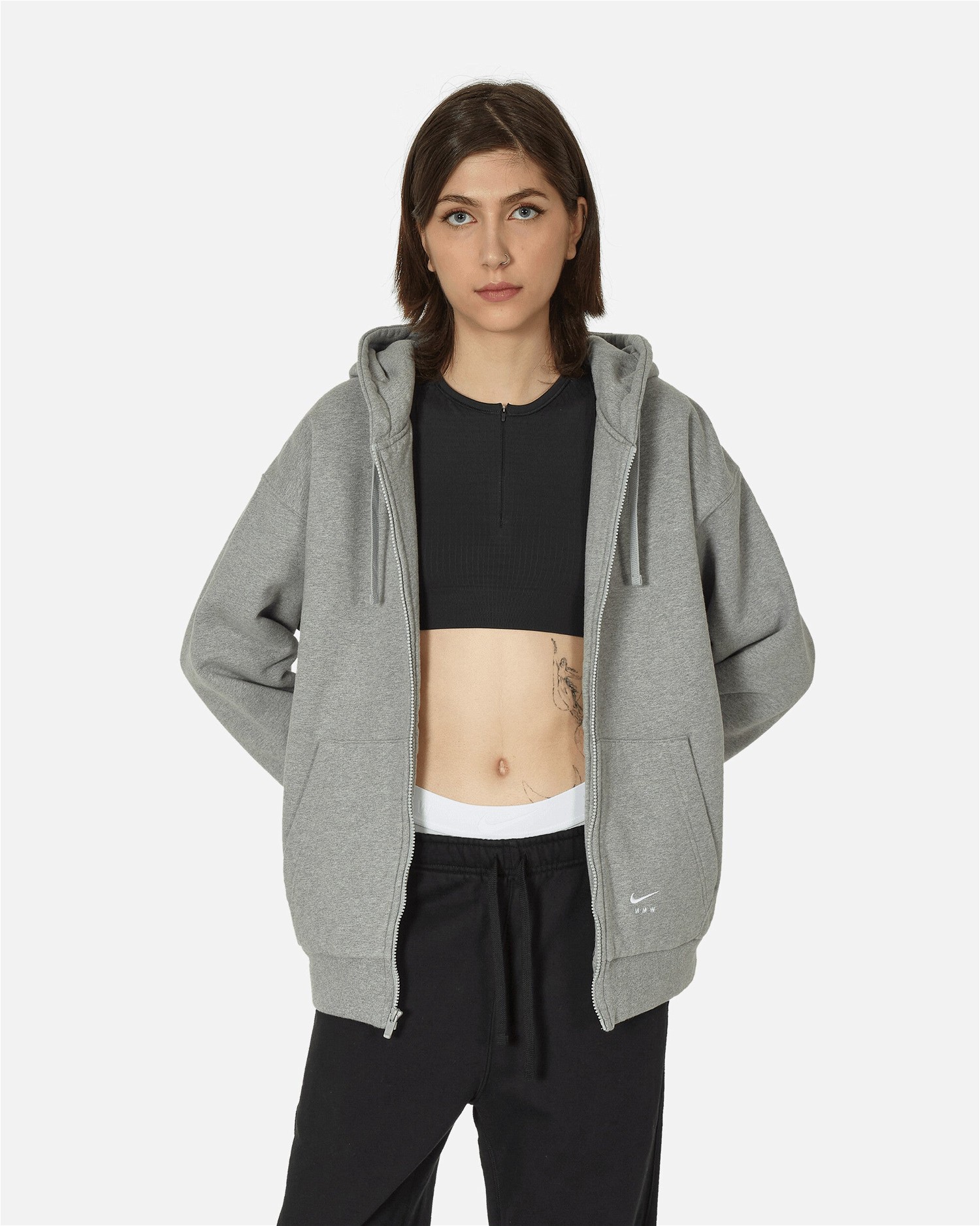 Sweatshirt Nike MMW Full-Zip Fleece Hoodie Grey Heather Szürke | DR5362-050, 0