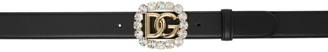 Övek Dolce & Gabbana Black Crystal Belt Fekete | BE1481 AQ626