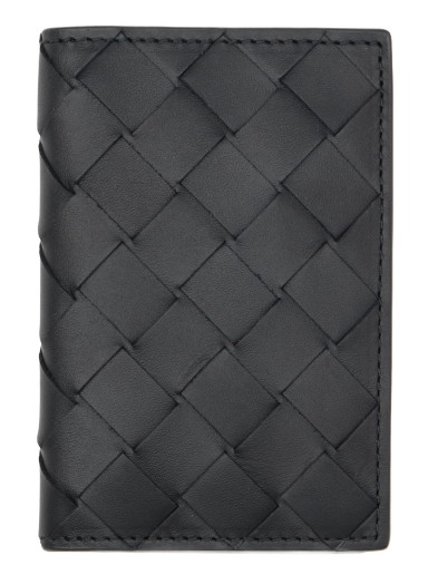 Pénztárca Bottega Veneta Flap Card Holder Fekete | 592619 VCPQ4