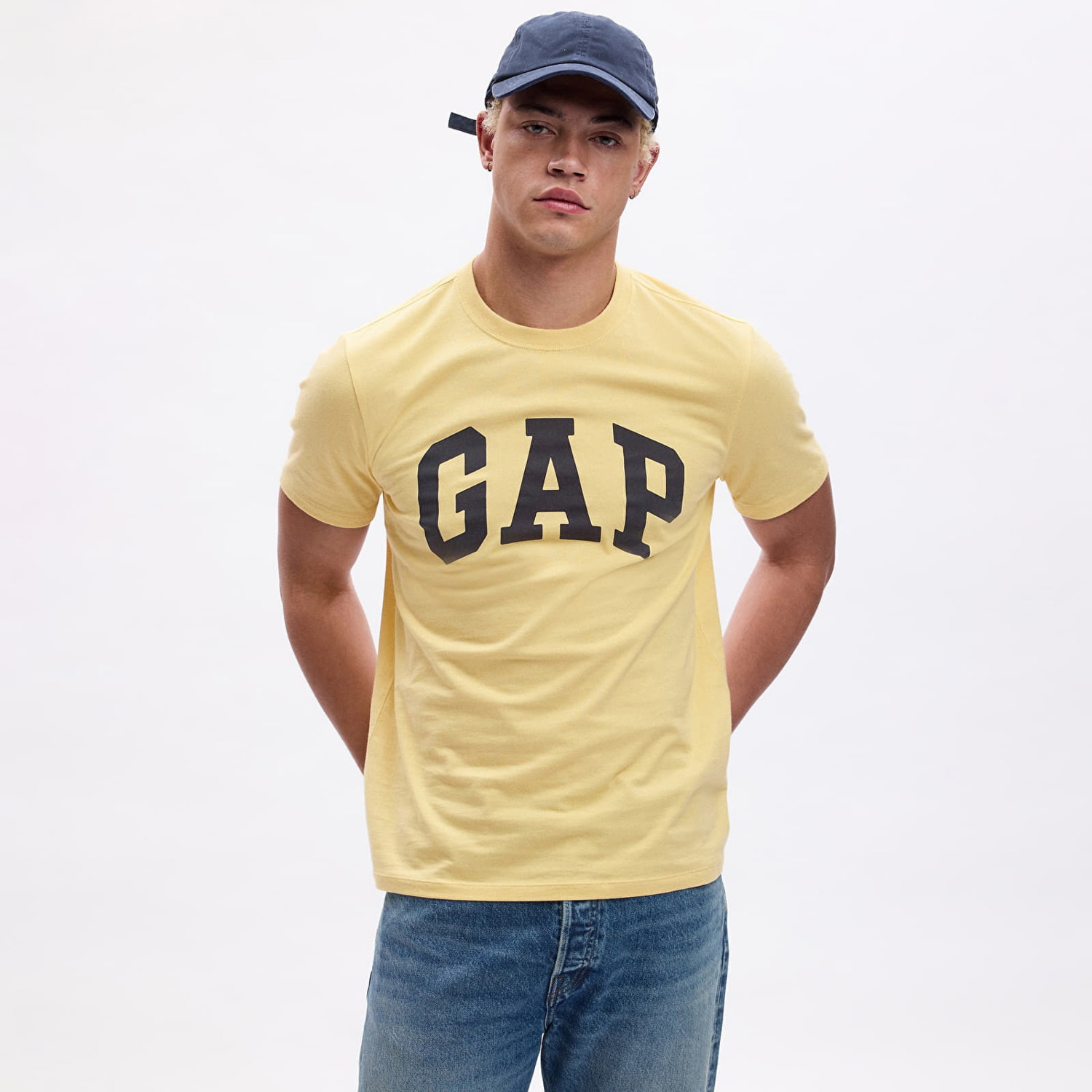 Póló GAP Basic Logo Tee New Chamois Sárga | 856659-09, 0