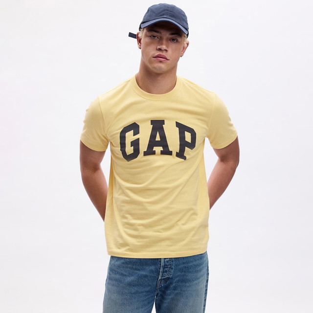 Póló GAP Basic Logo Tee New Chamois Sárga | 856659-09