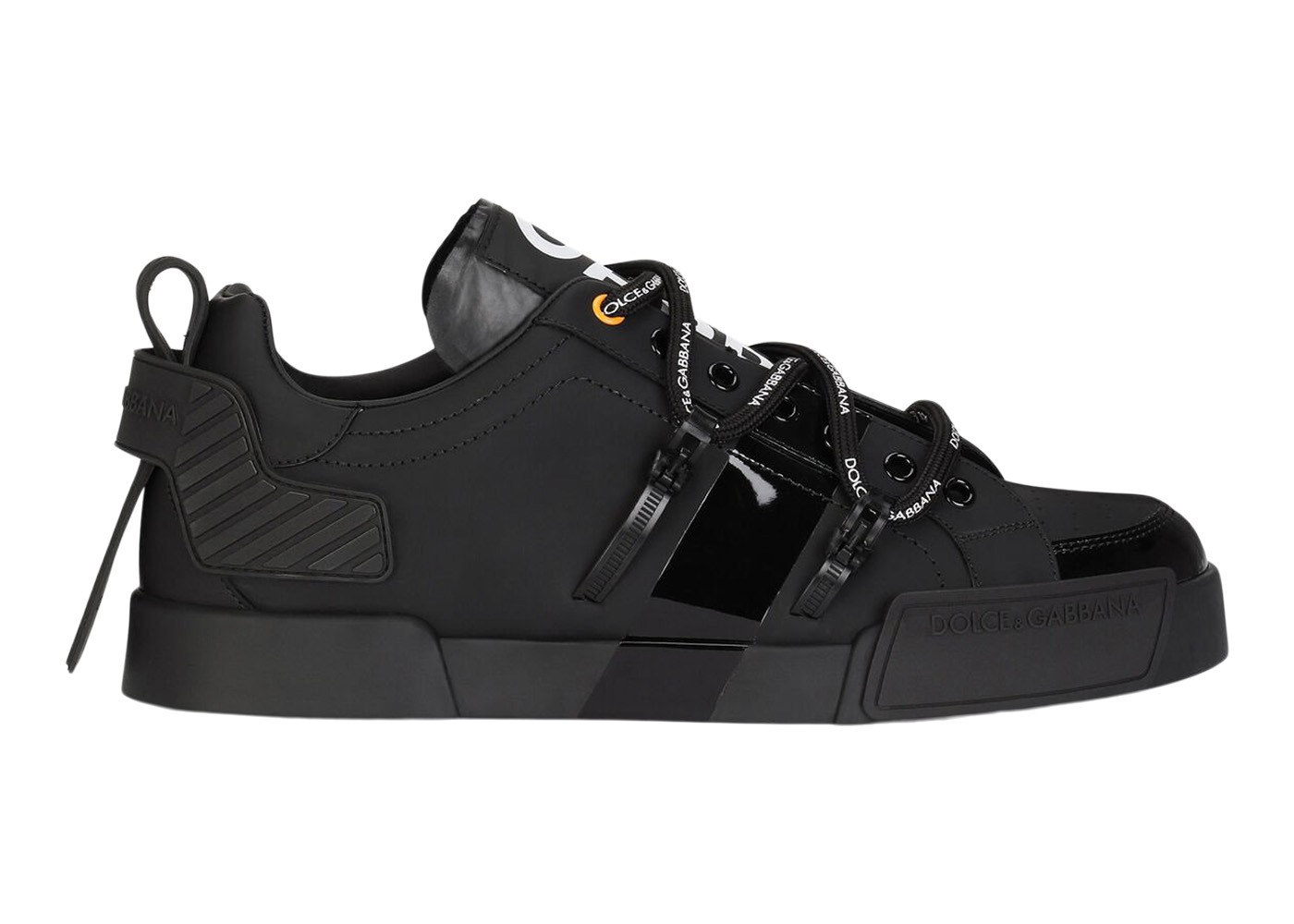 Sneakerek és cipők Dolce & Gabbana Portofino Strapped Black White Fekete | CS1783AJ986_89690, 0