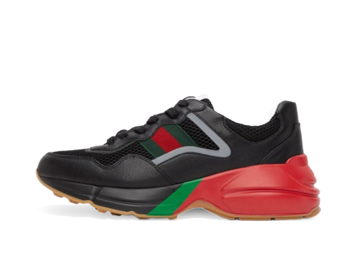 Sneakerek és cipők Gucci Rhyton Sneaker Black Red Green Fekete | 6434912H0401093