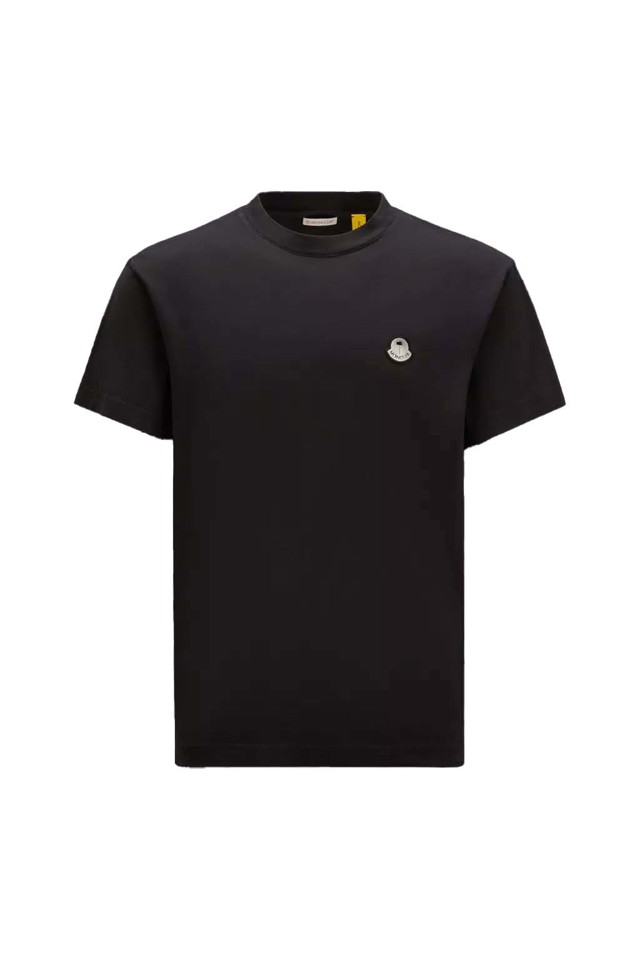 Póló Moncler Palm Angels x Logo Patch T-Shirt Fekete | I209L8C00003M3568999 & PMAA099T24JER0011000