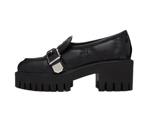 Sneakerek és cipők Gucci GG Matelassé Loafers "Black" Fekete | 718388 AAA4F