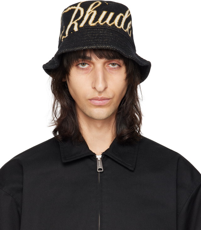 Kalapok Rhude Script Bucket Hat Fekete | RHPS24HA12973165