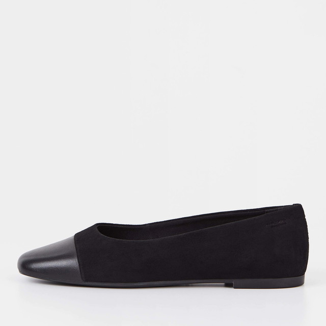 Women's Jolin Suede/Leather Ballet Flats - Safari/Black - UK 3