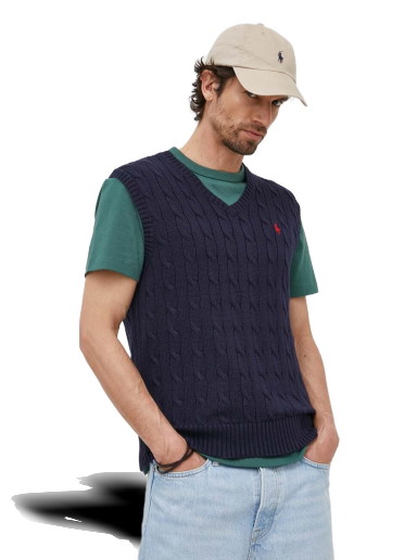 Pulóver Polo by Ralph Lauren Roving Cotton Vest Sötétkék | 710860352