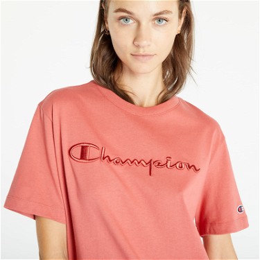 Póló Champion Crewneck T-Shirt Dark Pink Rózsaszín | 116058 CHA RS050, 3