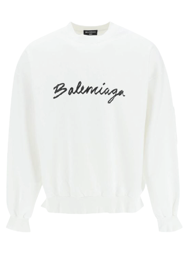 Sweatshirt Balenciaga Crewneck Fehér | 697869 TMVB5 9040