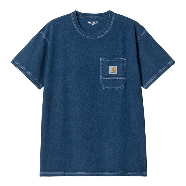 Póló Carhartt WIP S/S Work Pocket T-shirt Navy Sötétkék | A241026_77_GD