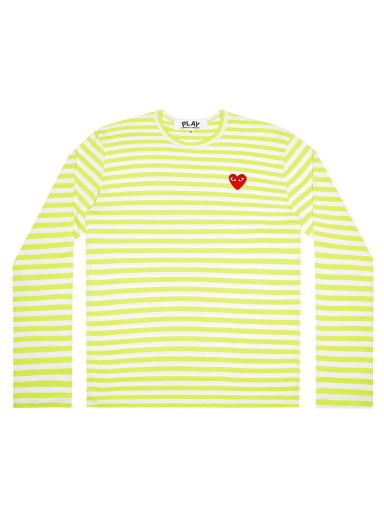 Póló Comme des Garçons PLAY Pastelle Striped Shirt Sárga | AZ T278 051 2