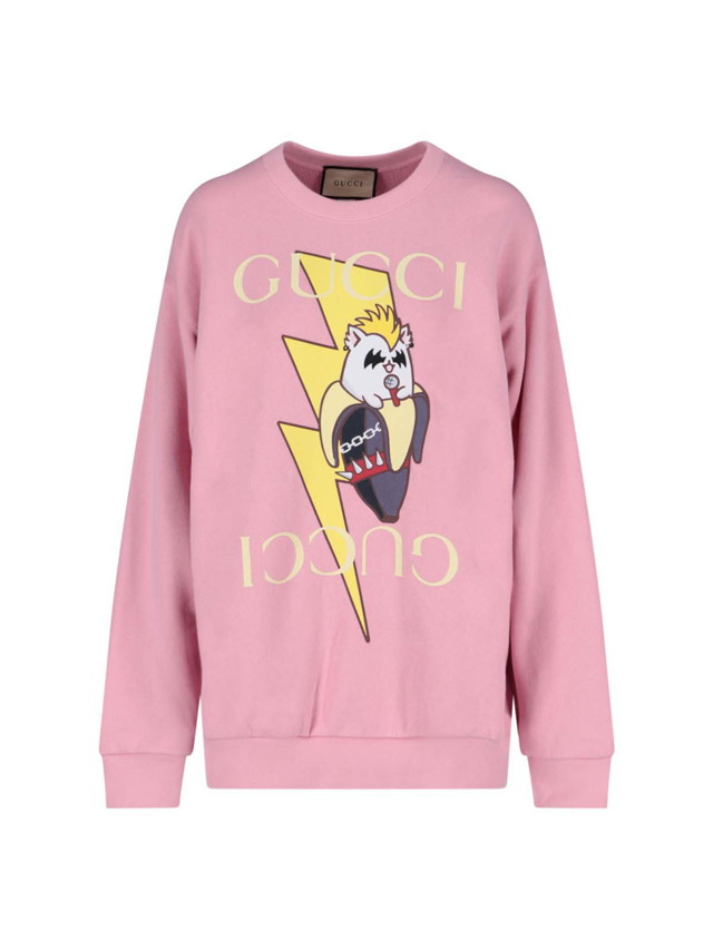 Sweatshirt Gucci Bananya x Printed Sweatshirt Pink Rózsaszín | 617964 XJEGK 5904