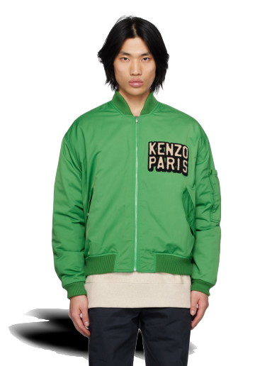 Dzsekik KENZO Paris Elephant Bomber Jacket Zöld | FD55BL1279OC