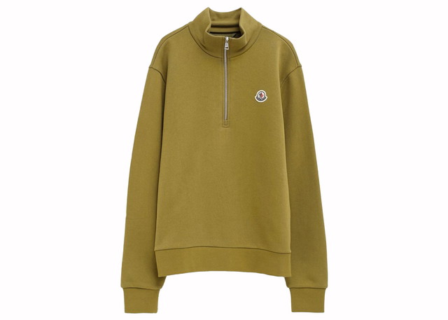 Pulóver Moncler Quarter Zip Sweatshirt Zöld | 8G000-22-899V4-M20