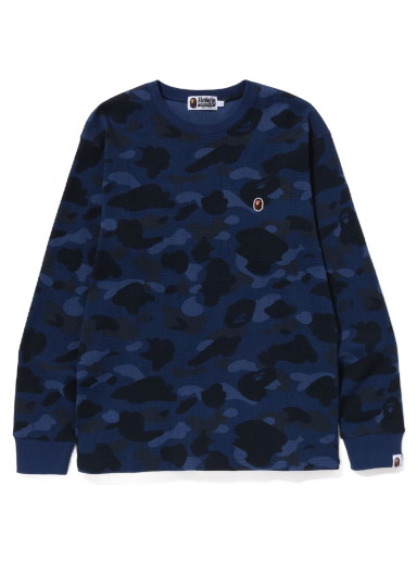 Póló BAPE Color Camo Thermal L/S Tee Sötétkék | 1J30-111-005