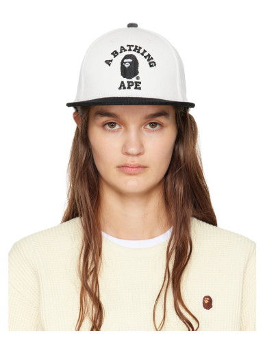 Kupakok BAPE Corduroy College Cap Fehér | 001CPJ801008M