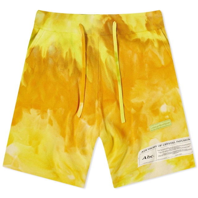 Rövidnadrág Advisory Board Crystals Tie-Dye Shorts Sárga | ABCFW23TDSH-YLW