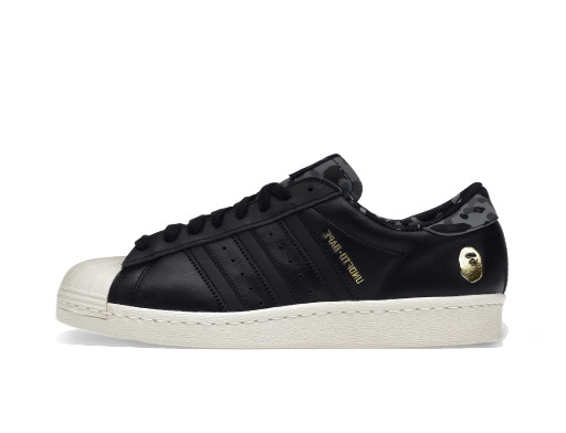 Sneakerek és cipők adidas Originals Superstar 80s Undefeated Bape Black Fekete | B34291