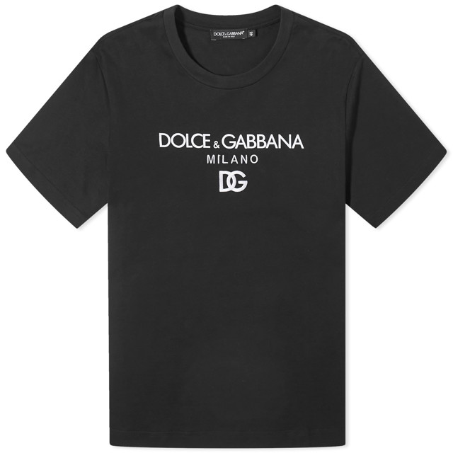 Póló Dolce & Gabbana Logo Crew Neck T-Shirt Fekete | G8PD7ZG7B9X-N0000