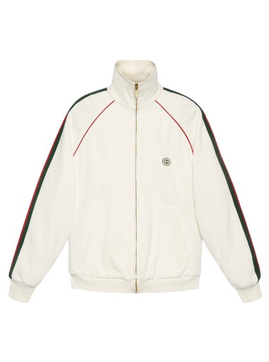 Sweatshirt Gucci Jersey Zip-Up Hoodie Fehér | ‎625405 XJCOE 9146