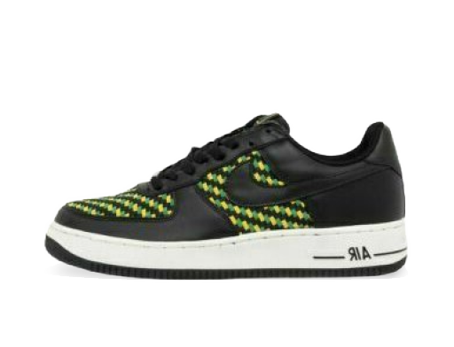 Sneakerek és cipők Nike Air Force 1 Low Premium Woven Black Green Yellow Sárga | 309096-002