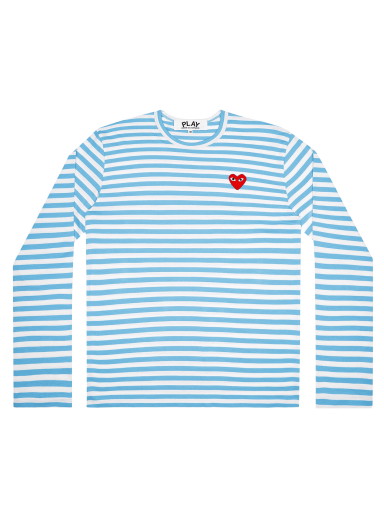 Póló Comme des Garçons PLAY Pastelle Striped Shirt Kék | AZ T278 051 1