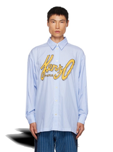 Ing KENZO Paris Printed Shirt Kék | FD65CH5109LM