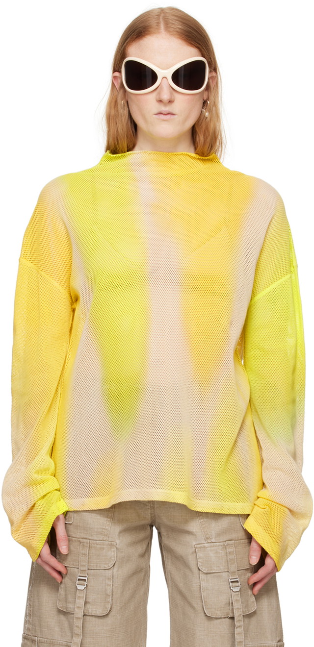 Póló Acne Studios Tie-Dye T-Shirt Sárga | AL0406-