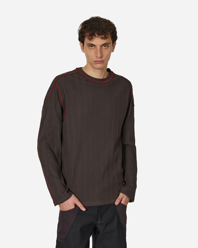 Sweatshirt AFFXWRKS Boxed Pullover Rib Shale Brown Barna | SS24ML01V2 SHABR