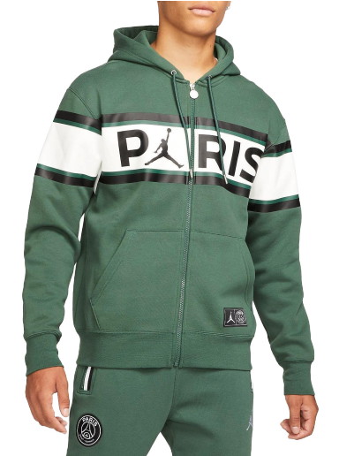 Sweatshirt Jordan Paris Saint-Germain Full-Zip Hoodie Zöld | db6481-333