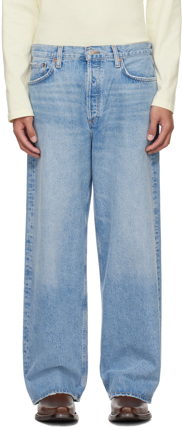 Farmer AGOLDE Low Slung Baggy Jeans Kék | A640-1535