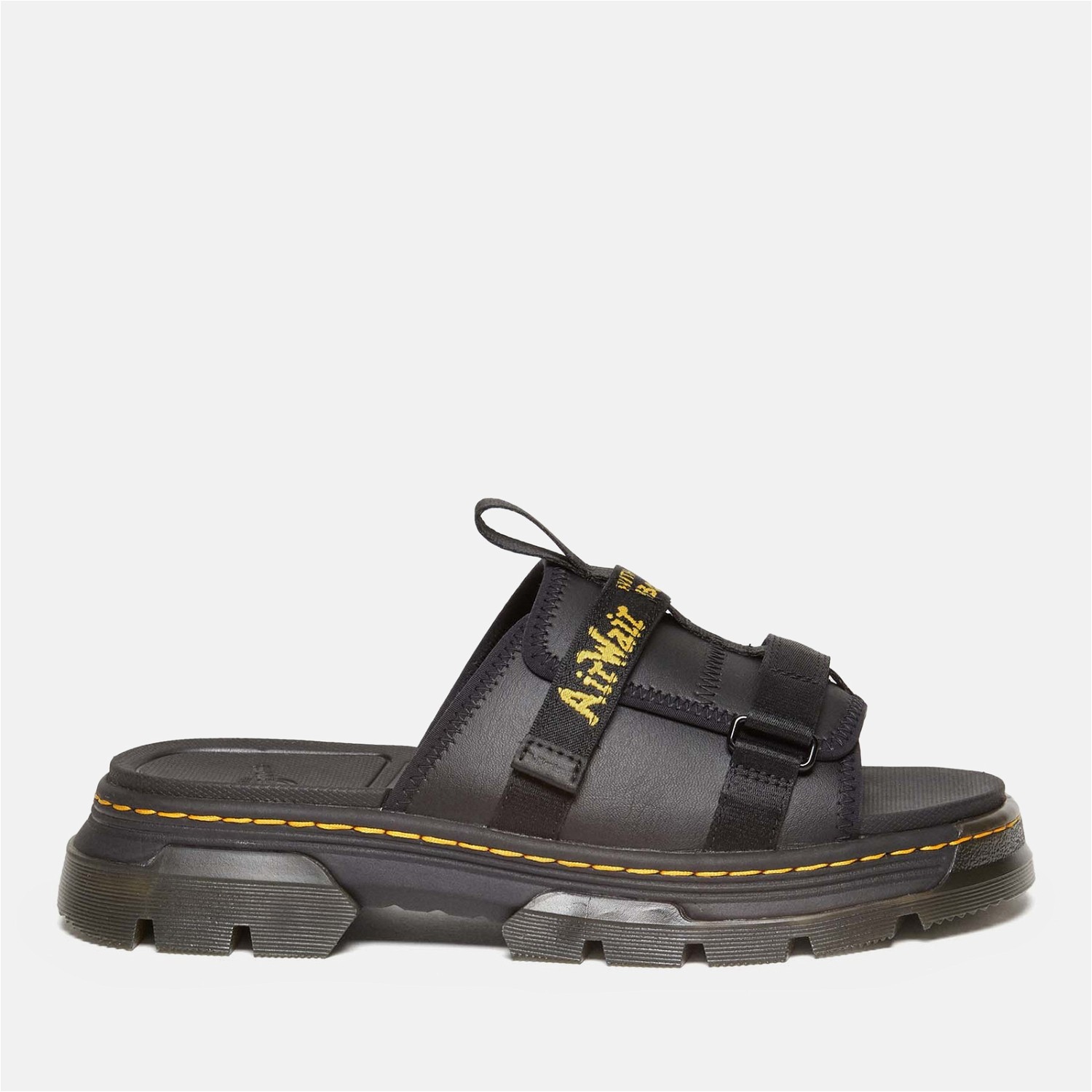 Sneakerek és cipők Dr. Martens Ayce II Leather/Webbing Slide Fekete | 31530001, 0
